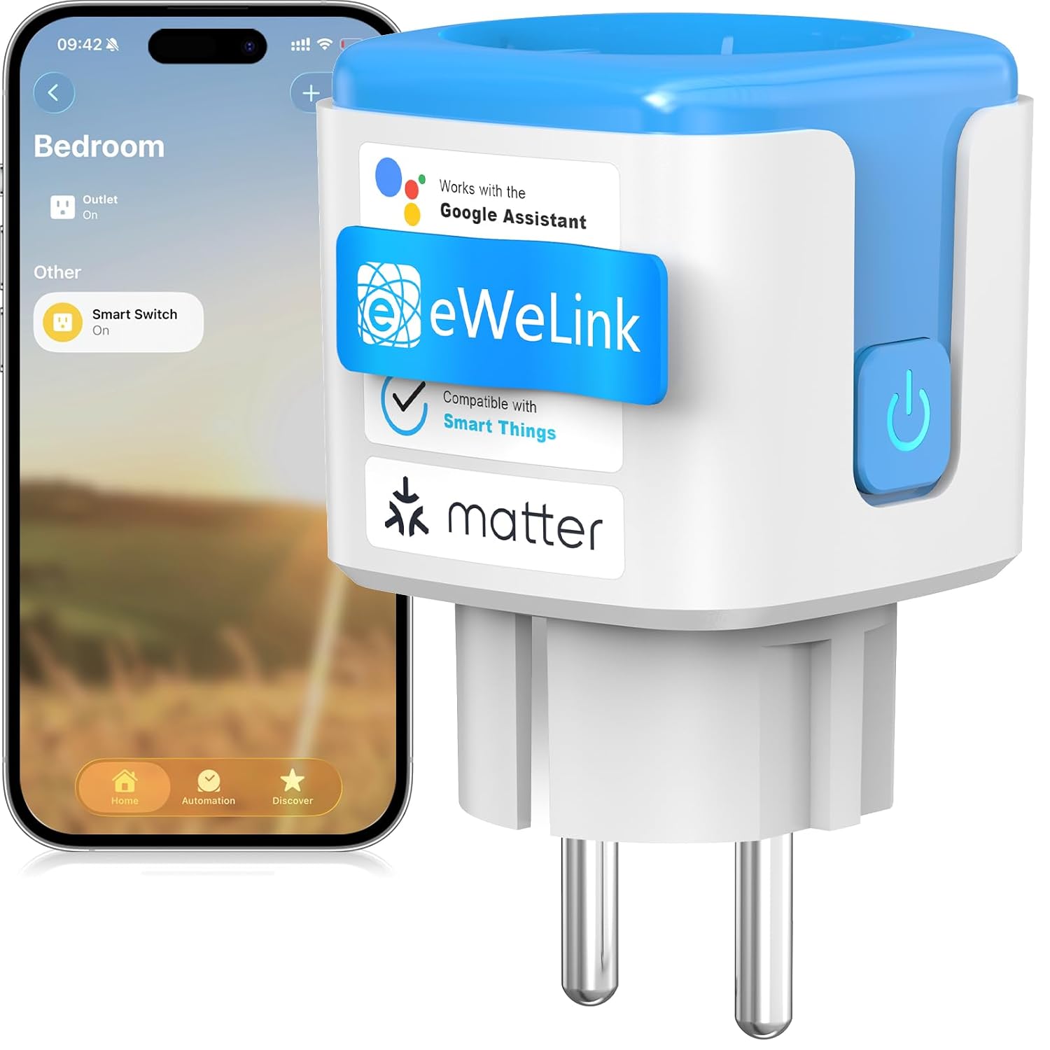 SURFOU Presa Smart - Matter, WiFi, 16A B0GSFQ37MH